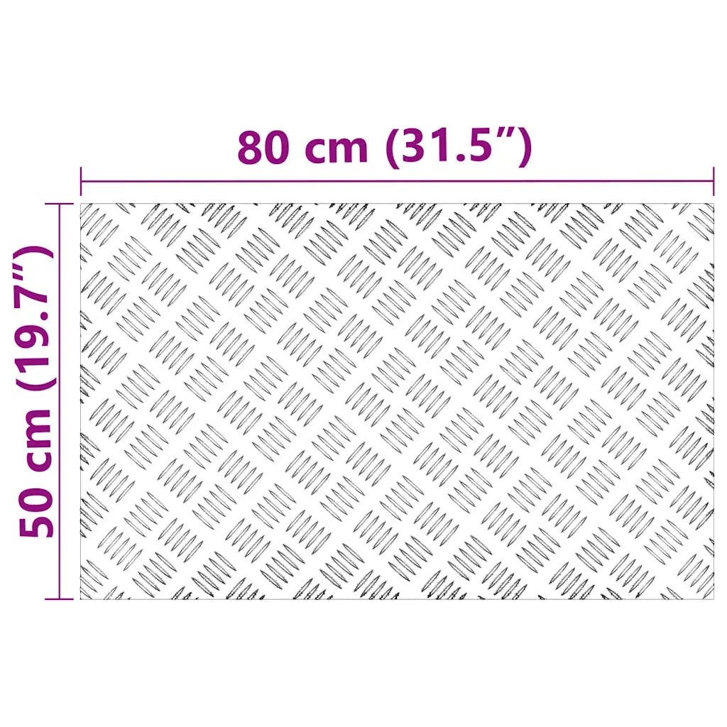 Gradini per Scale 4 pcs Argento 80 x 50 cm Alluminio 4104356