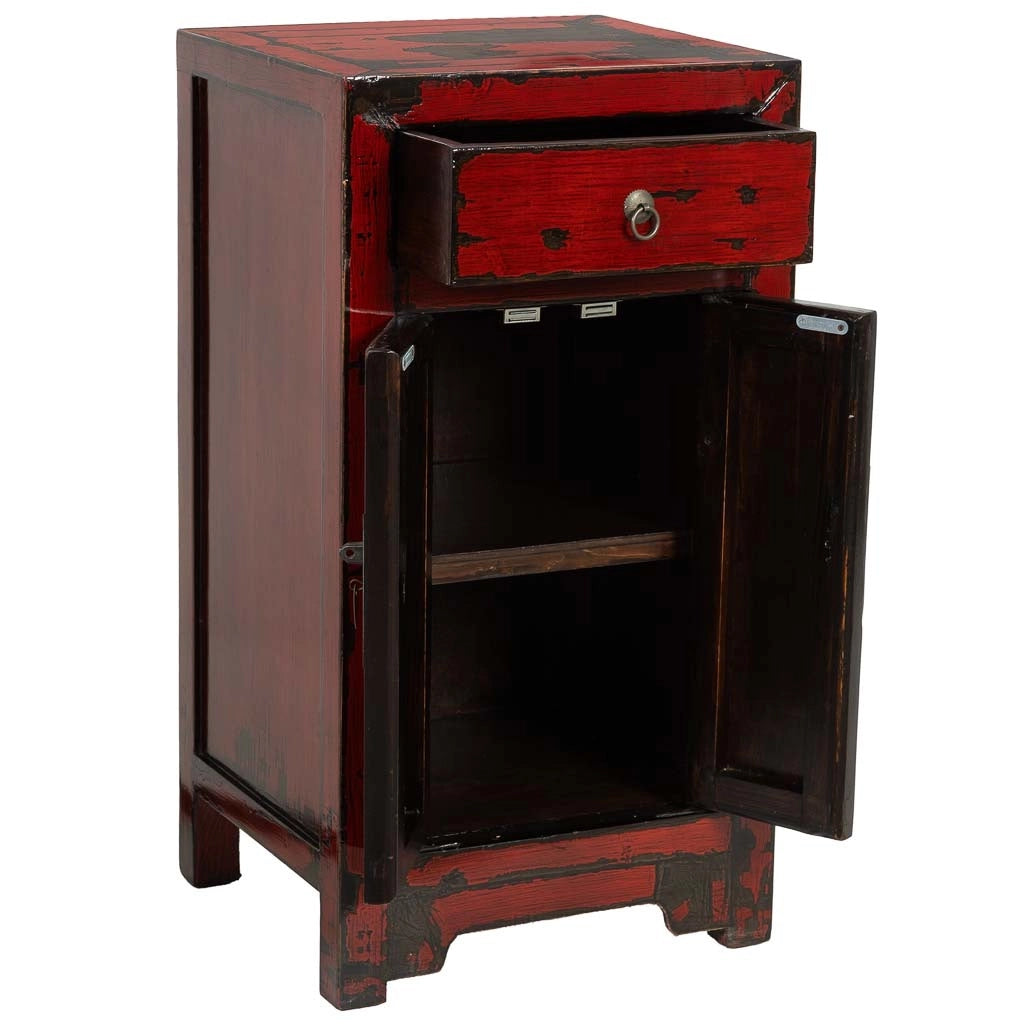 Mobile da ingresso in legno rosso 46x38x86h cm