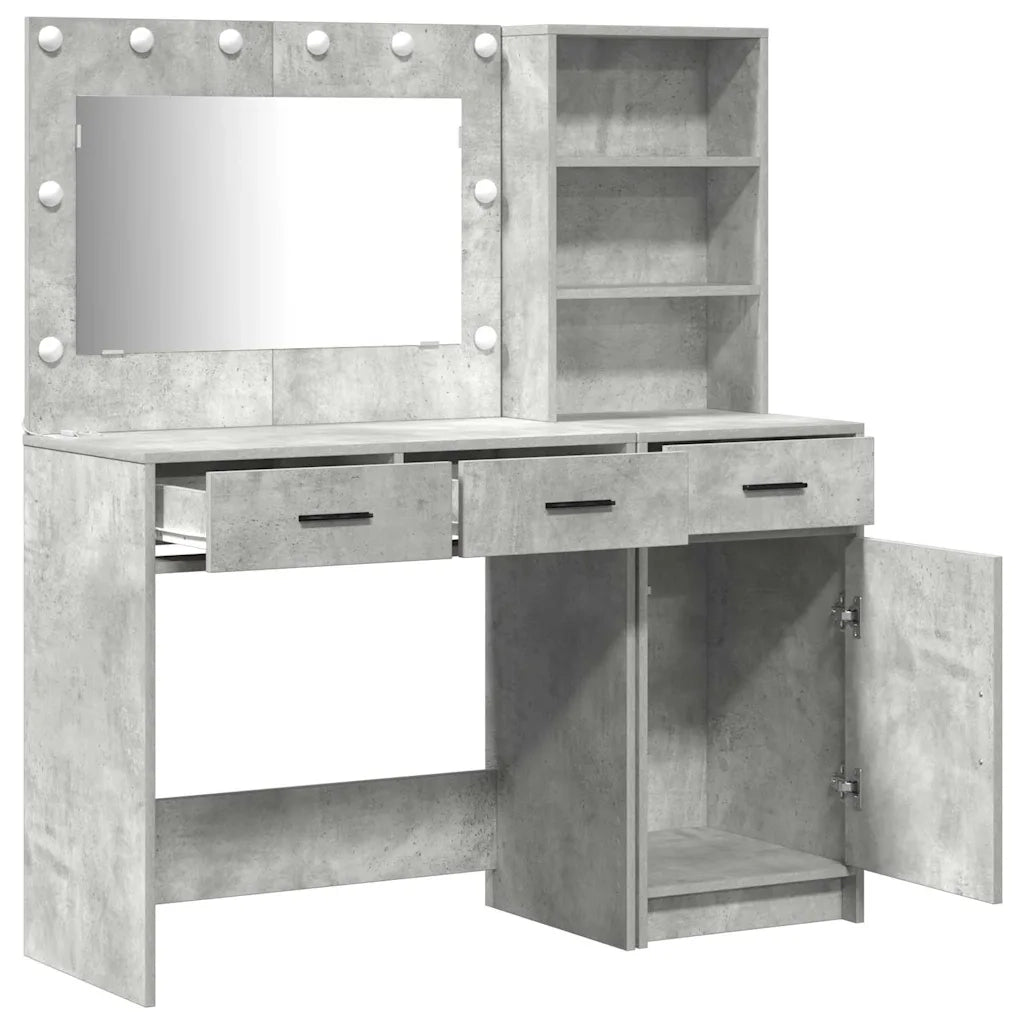 Tavolo da Trucco con cassetto 2 pcs Grigio Legno multistrato 3334266