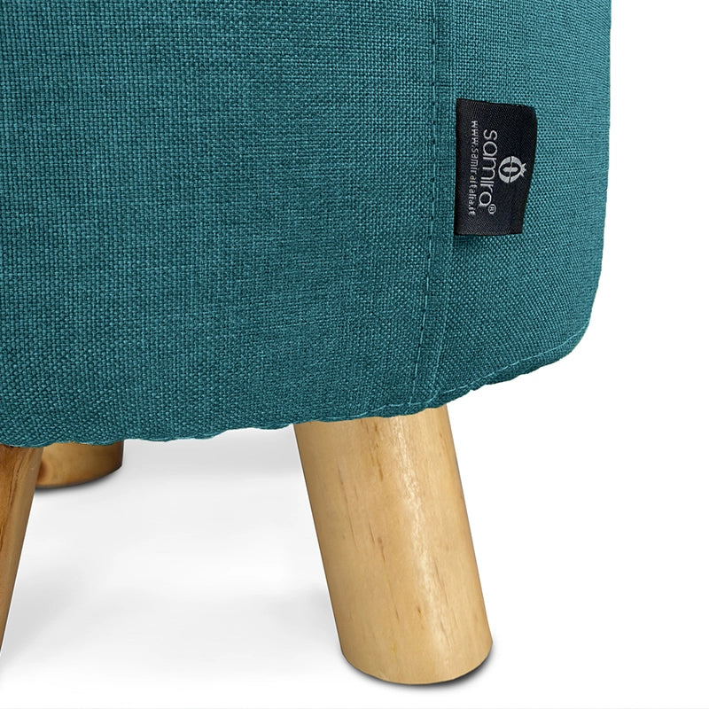 Pouf divano, pouf poggiapiedi blu petrolio – Nemo - SG27NEPL