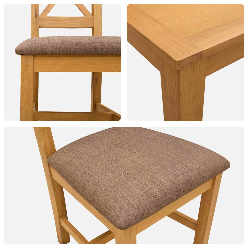 Set da pranzo 5 pz Grigio Legno di Quercia Massello 3430344