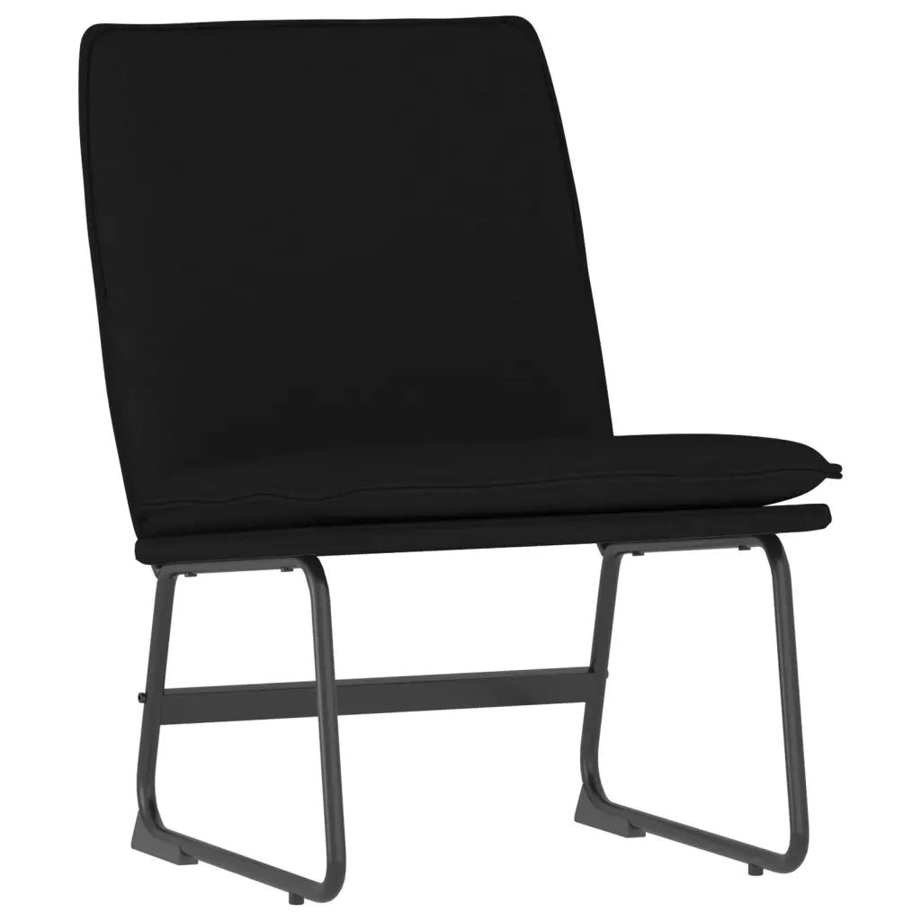 Poltrona | Sedia Lounge Nera 52x75x76 cm in Tessuto