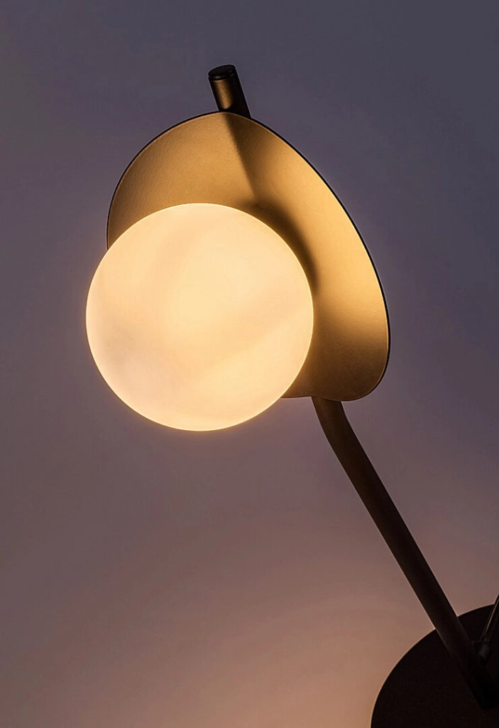 Lampada da tavolo Jules nera sfera vetro G9 Rabalux