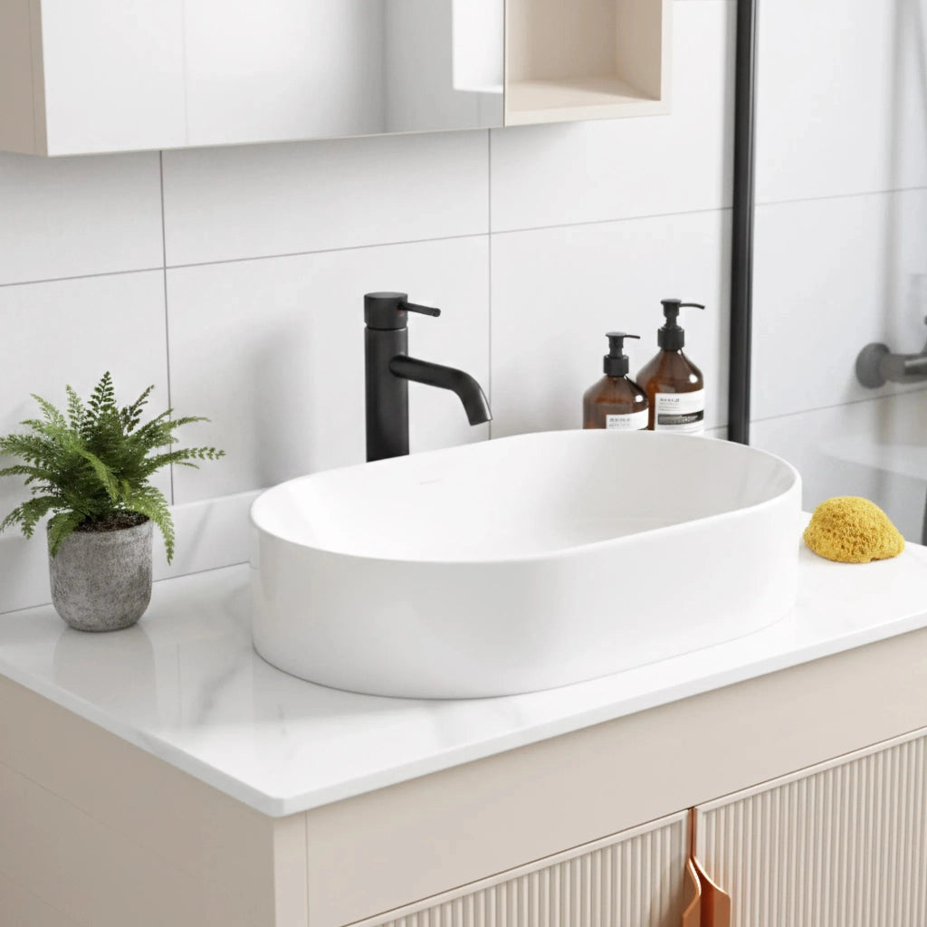 Set Di Mobili Da Bagno Con Top Modo 60cm Beige