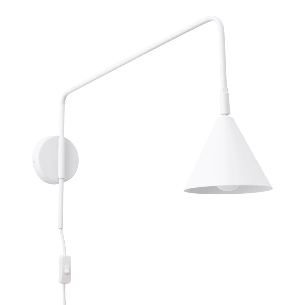 Lampada da parete NOX in acciaio bianco opaco E14 10W LED Design moderno