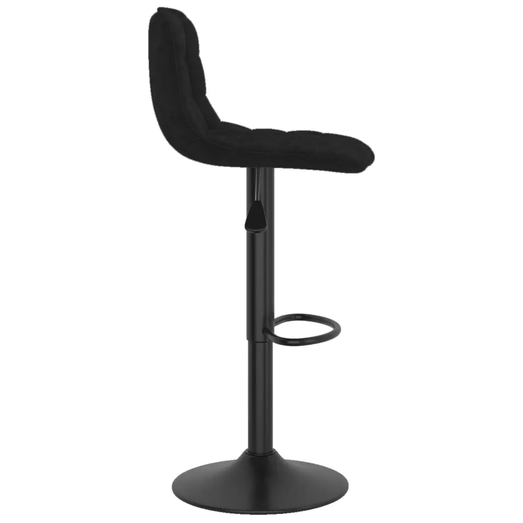 Sgabello da Bar Nero in Velluto 333977