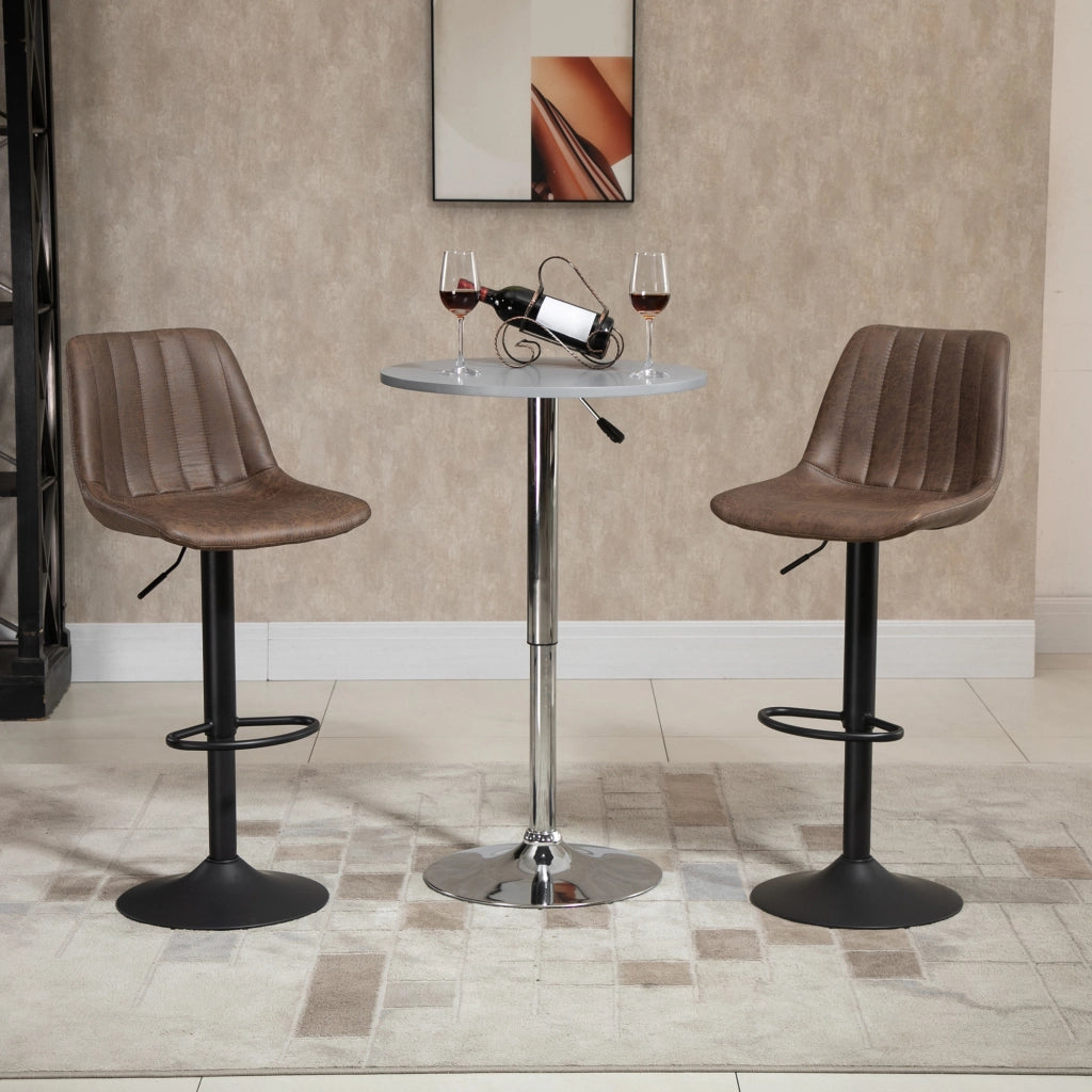 Sgabello da bar ¨C Minimal ¨C marrone, altezza regolabile