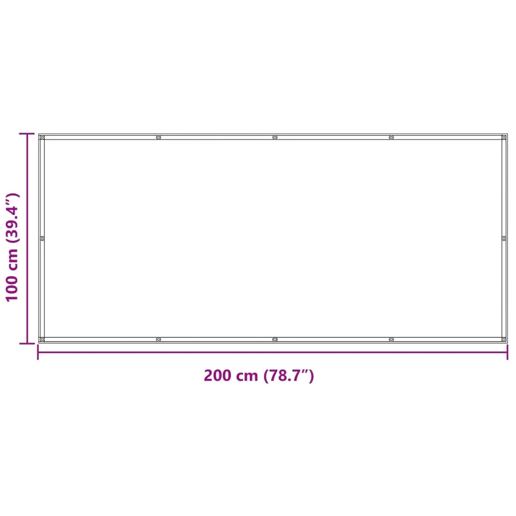 Schermo da balcone-Pannello per balcone Rosso 100 x 200 cm Tessuto Oxford