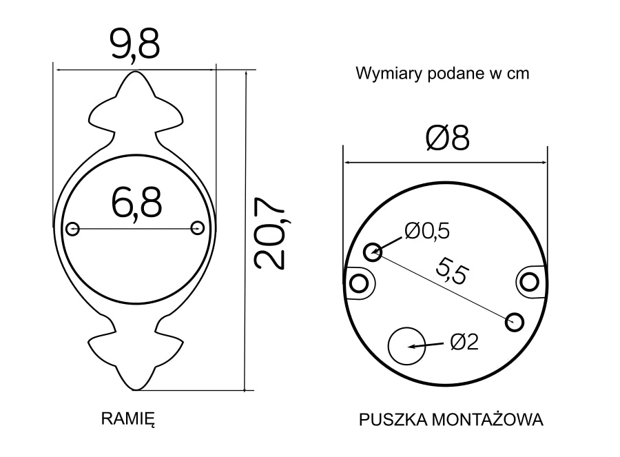 Applique esterna classica WITRAŻ 1xE27 IP43 nera SU-MA