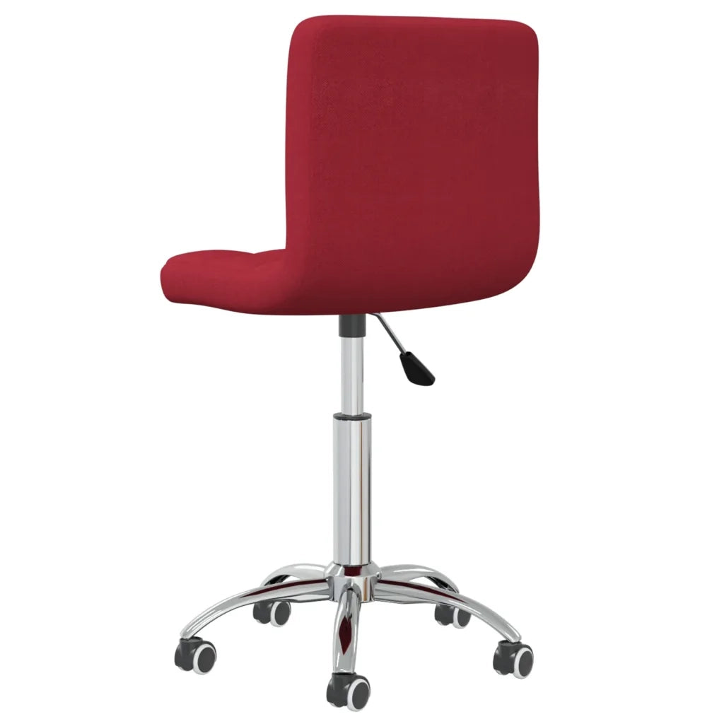 Sedia da Ufficio Girevole Rosso Vino in Tessuto 334321