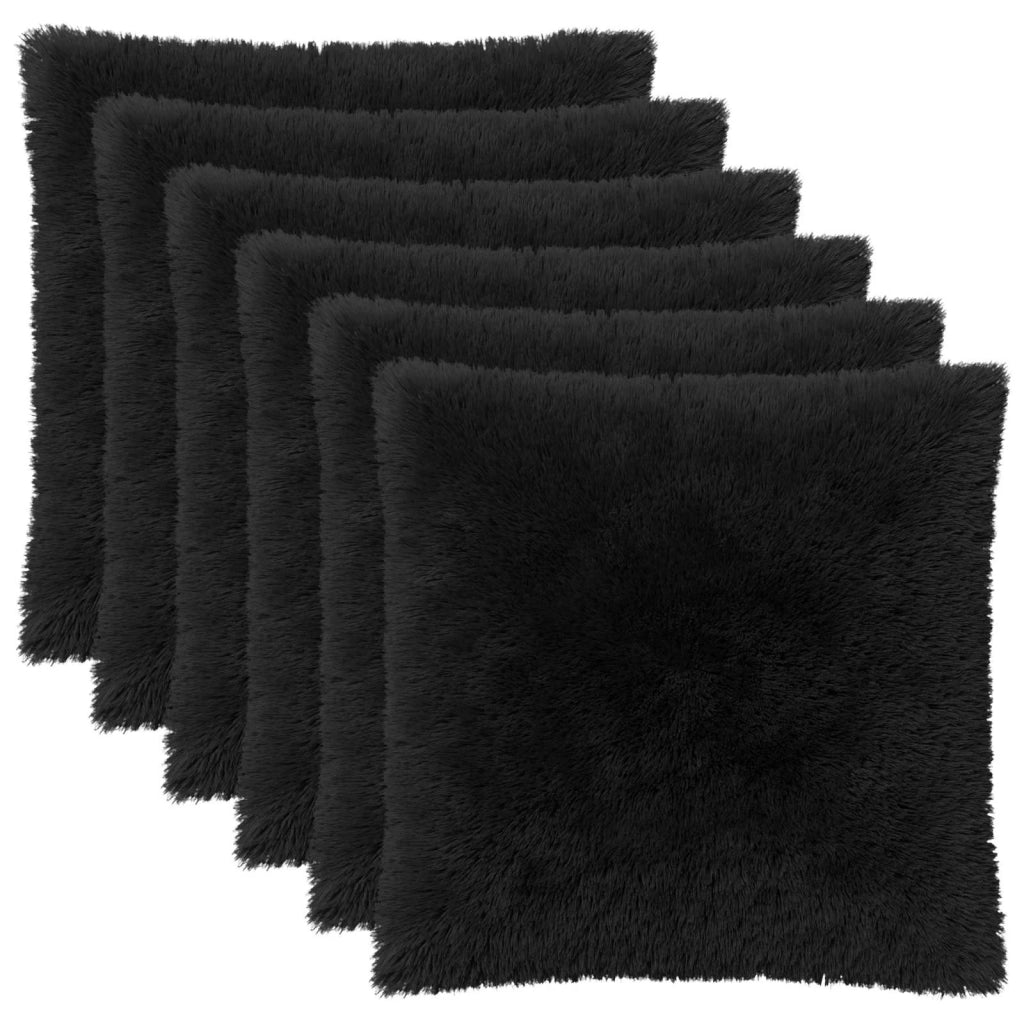 Federa 6 pcs HEERLEN Nero 65 x 65 cm Fleece PV 913078