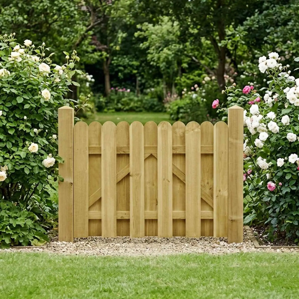 Cancello da giardino 100 x 75 cm Legno Massello di Pino Verde 42048112