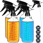 Spruzzatori in vetro da 500 ml - 4 pezzi per capelli e pulizie