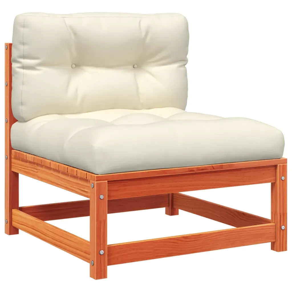 Divano da Giardino Senza Braccioli con Cuscini e Poggiapiedi-Sofa da Giardino-Divano da esterno 192861