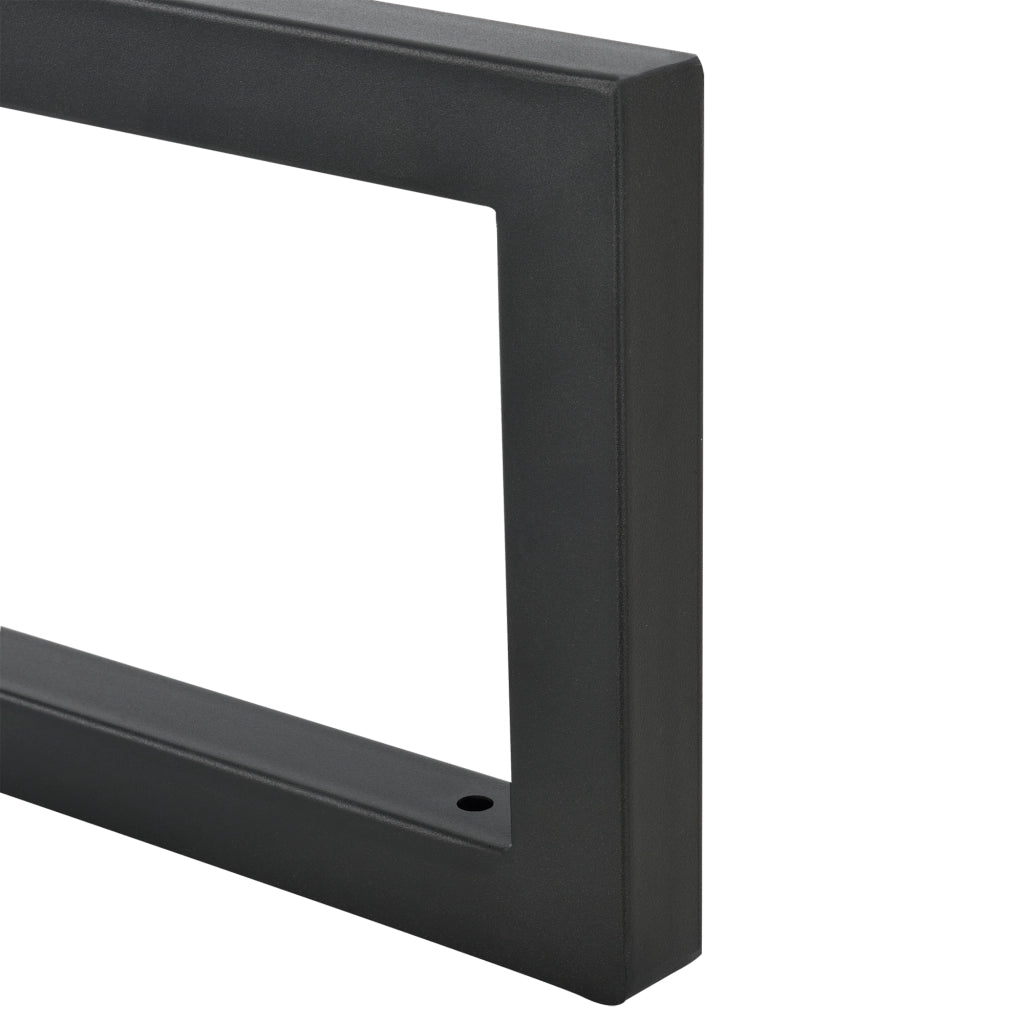 Set di 2 Supporti per Mobili Fai da Te Montaggio a Parete - (LaxA) 40x20 cm - 2 Staffe in Acciaio per Mensole/Piani di Appoggio - Supporto Fino a 50 kg - Nero opaco