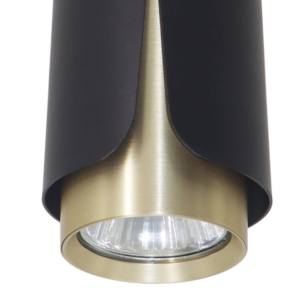 Spot da soffitto nero oro 1xGU10 8W Flower Milagro