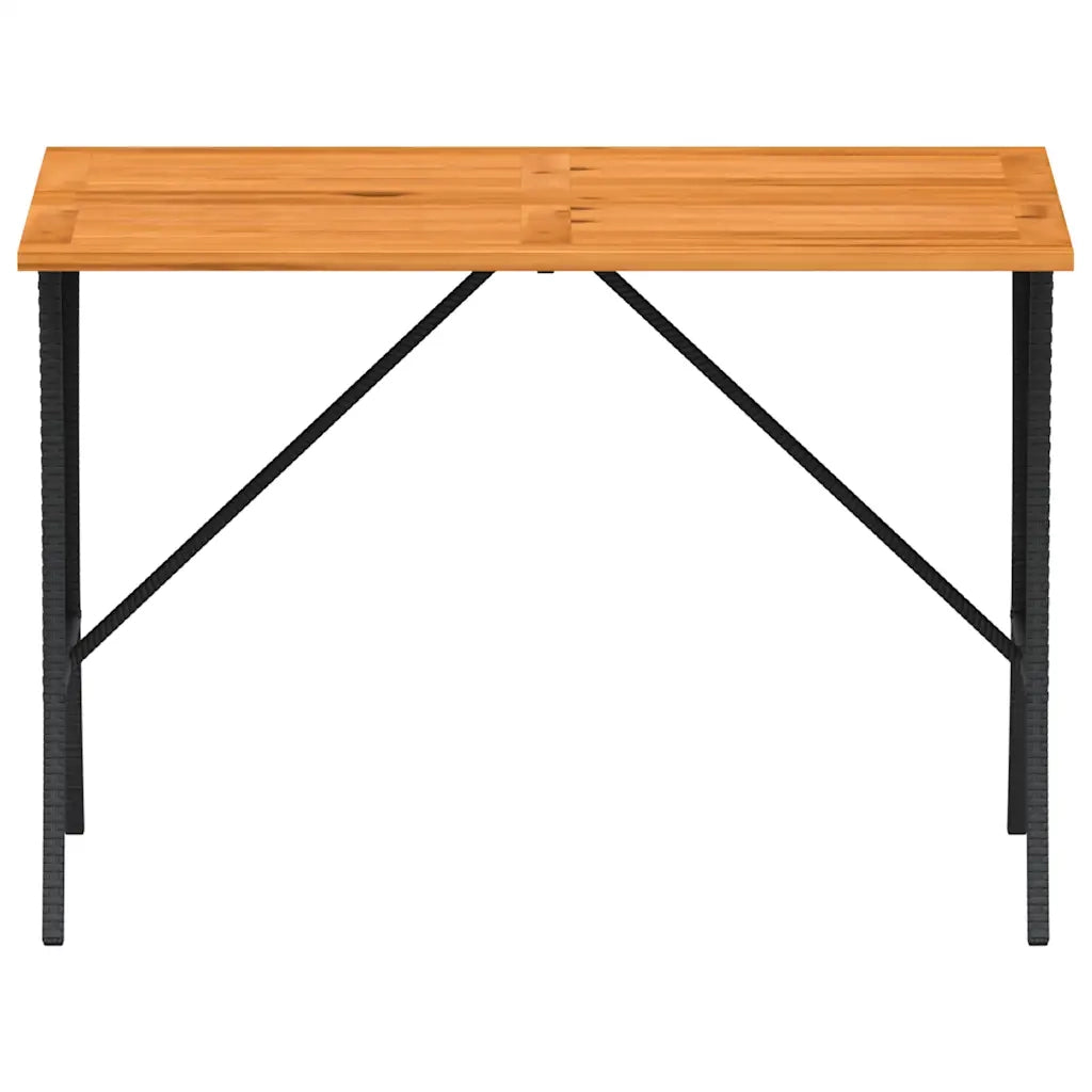 Set da Pranzo da Giardino 3 pz con Cuscini Nero in Polyrattan 4104135