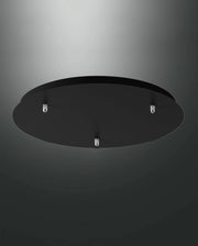 EDISON 3481-51-101 MONTATURA NERA TONDA 3 FORI D.50cm
