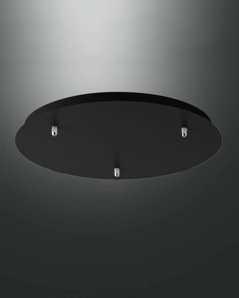 EDISON 3481-51-101 MONTATURA NERA TONDA 3 FORI D.50cm