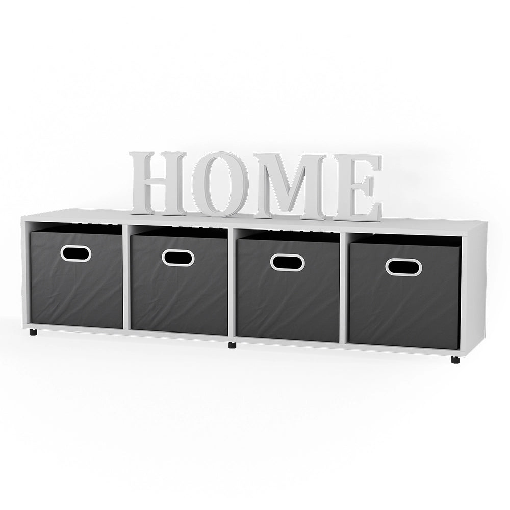 Vicco Divisorio per ambienti Bianco 142.5 x 36.2 cm con 2 scatole pieghevoli