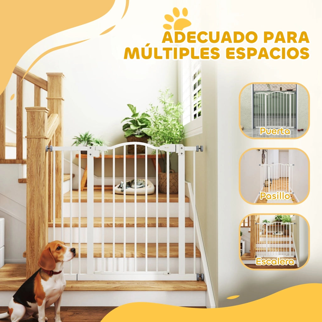 Barriera per Cani Porta Scala Bianco ¨C Minimal ¨C 74-94 cm