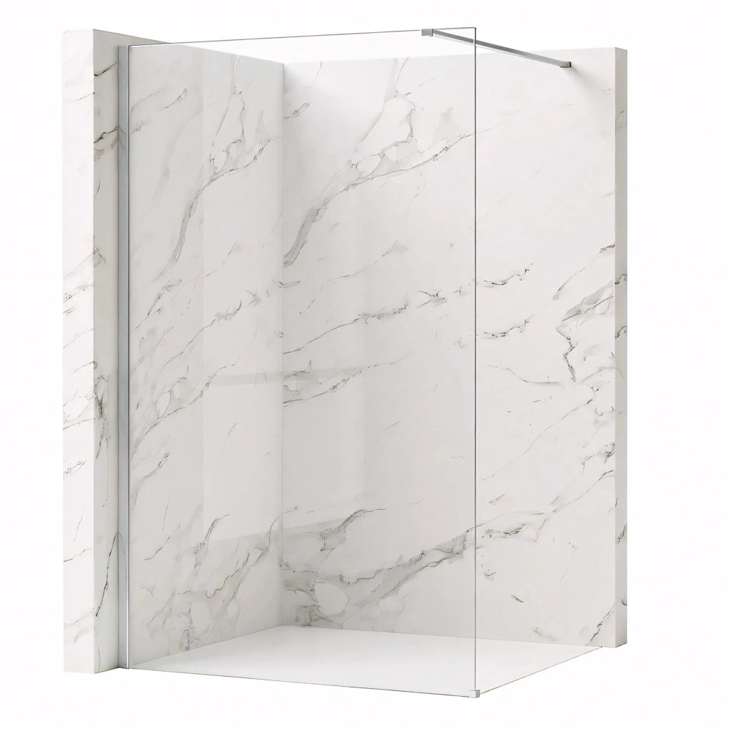 Parete Doccia Rea Flexi Transparent / Chrome 140