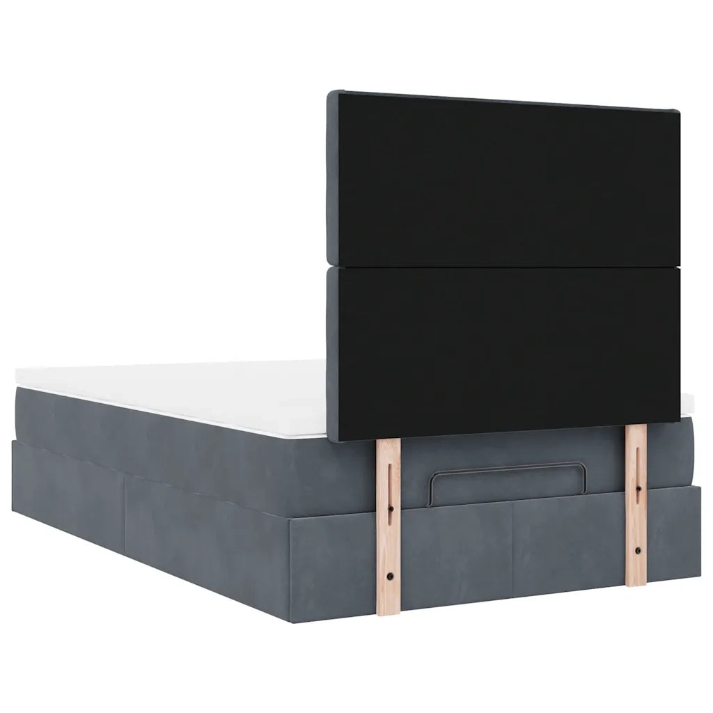Struttura Letto Pouf con Materassi 80x200 cm Velluto 3314451