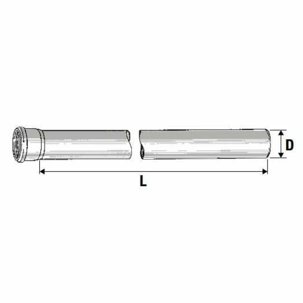 Tubo 1 bicchiere htem d.032 mm.0 500 b08lqyp3ml