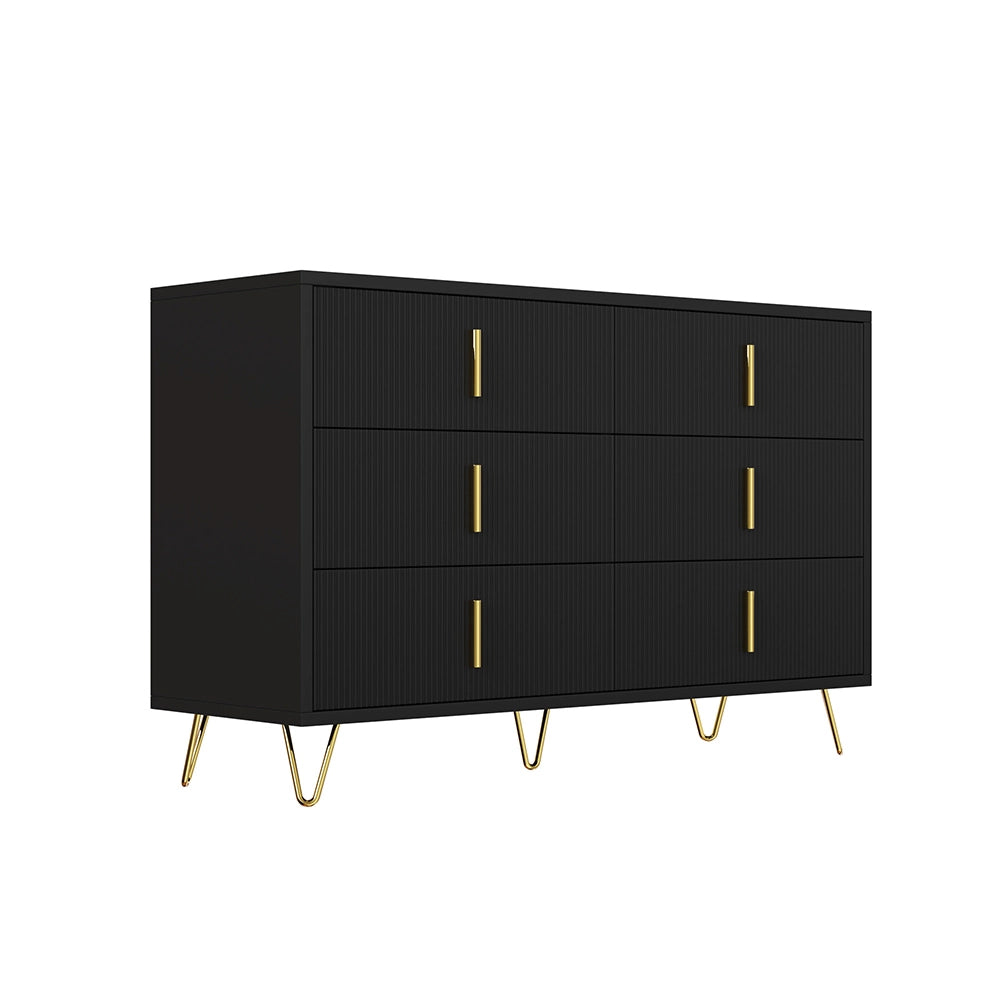 Buffet Moderno - Xylo - 140??40??85 cm - Maniglie Dorate Multispazio
