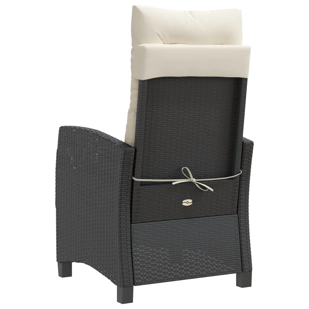 Set da Bistrò 3 pz con Cuscini Nero in Polyrattan 365224