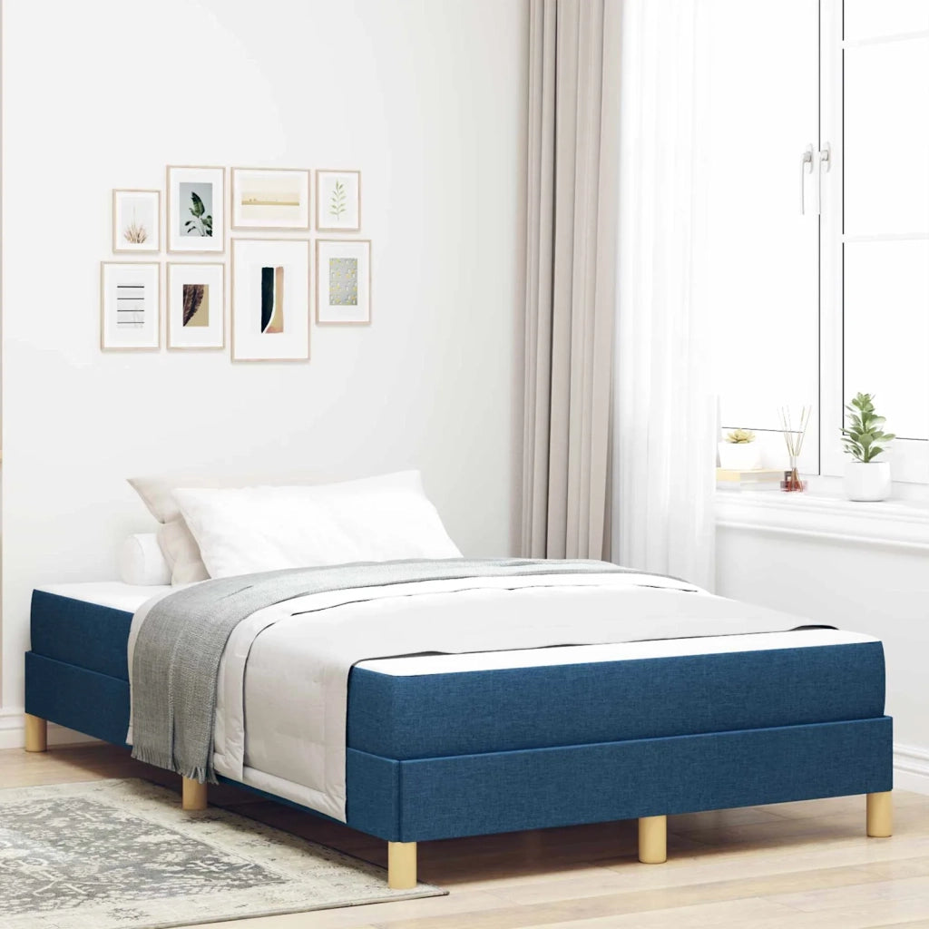 Letto a molle con materasso Blu 120 x 190 cm Tessuto 3398555