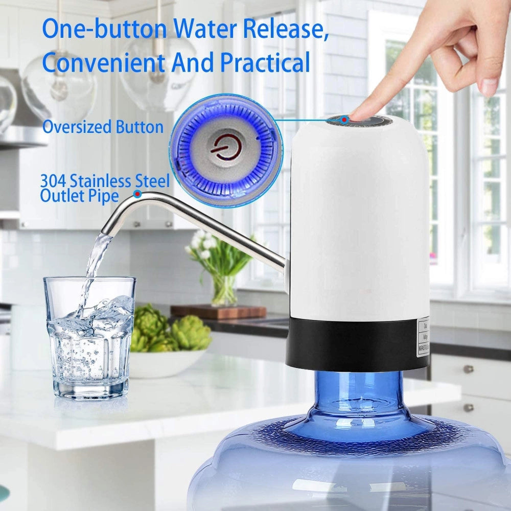 Trade Shop - Dispenser Erogatore D'acqua Rubinetto Elettrico Per Boccioni Ricaricabile Usb -