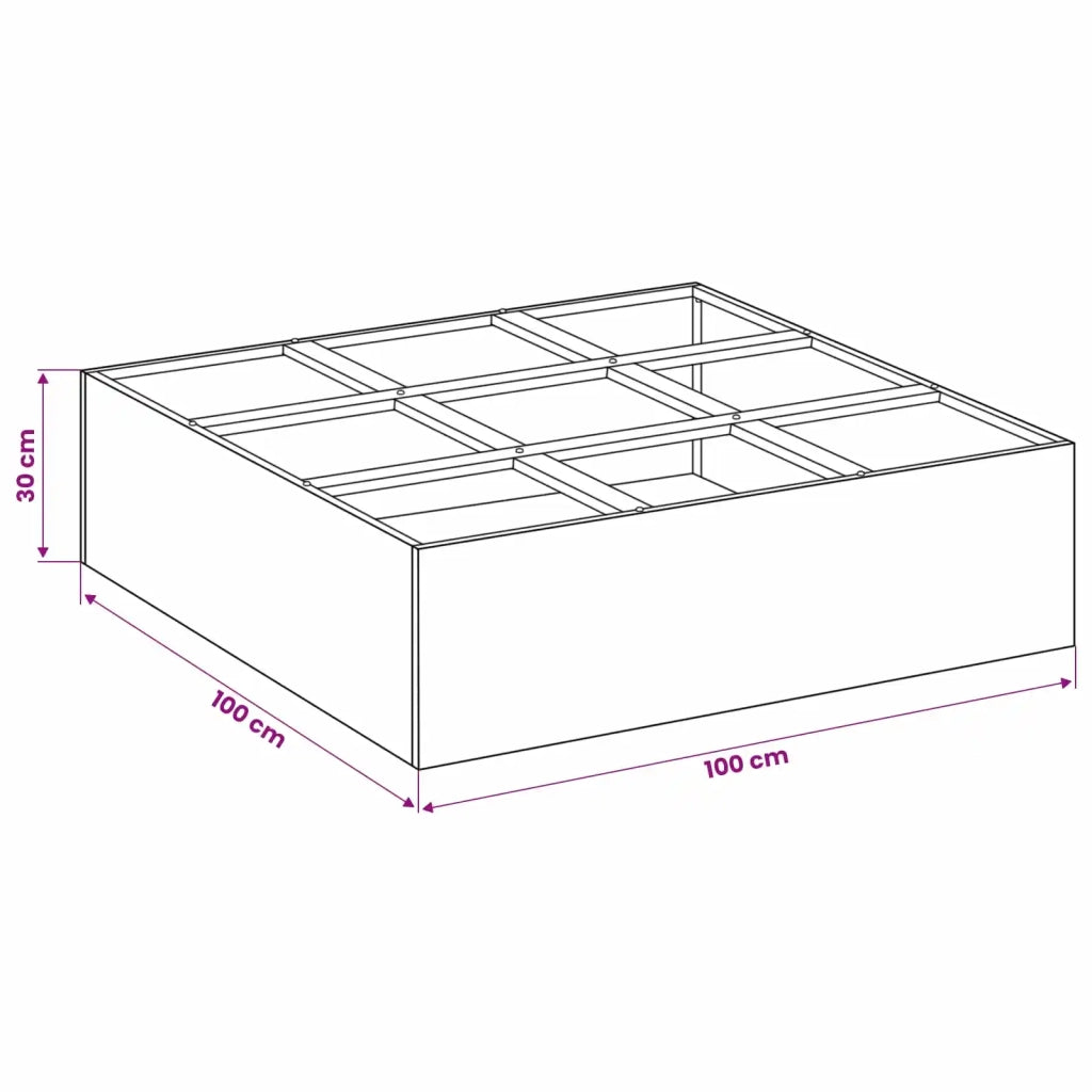 Vaso da giardino Verde Oliva 100 x 100 x 30 cm 8005746