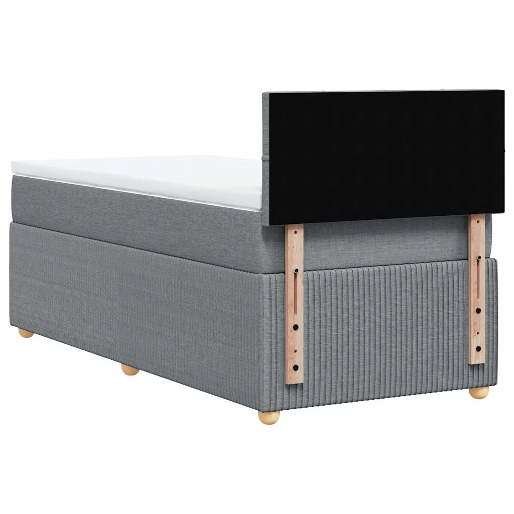 Giroletto a Molle con Materasso Grigio Chiaro 90x200 cm Tessuto 3289639