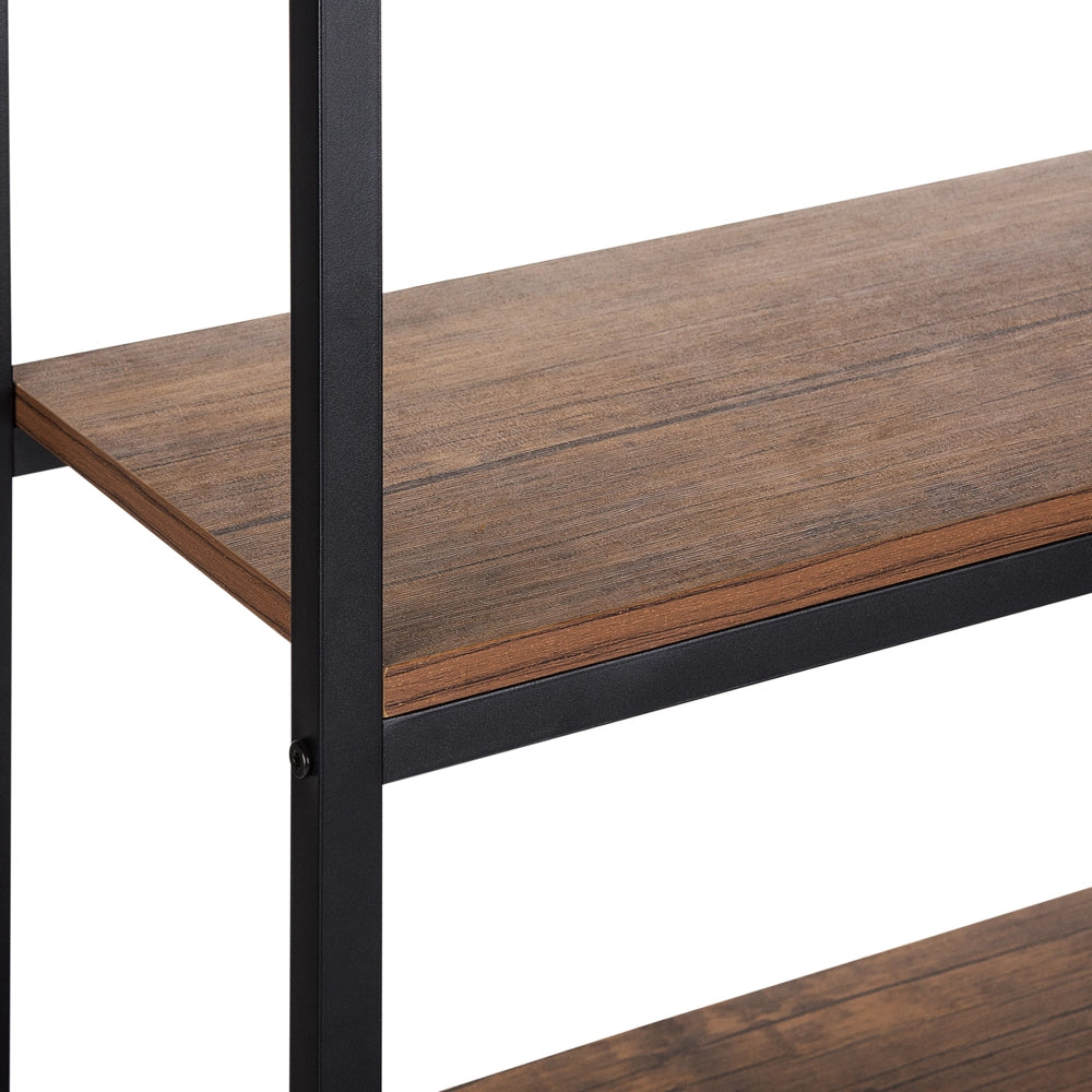 Libreria con Cassetti Legno Scuro Cornice Nera 158 x 61 cm Industrial