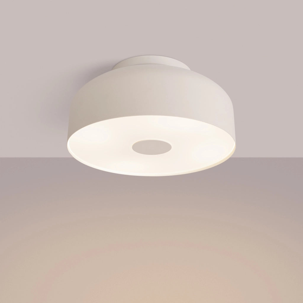 Plafoniera moderna beige rotonda Ø30 4xE27 TEKNAR