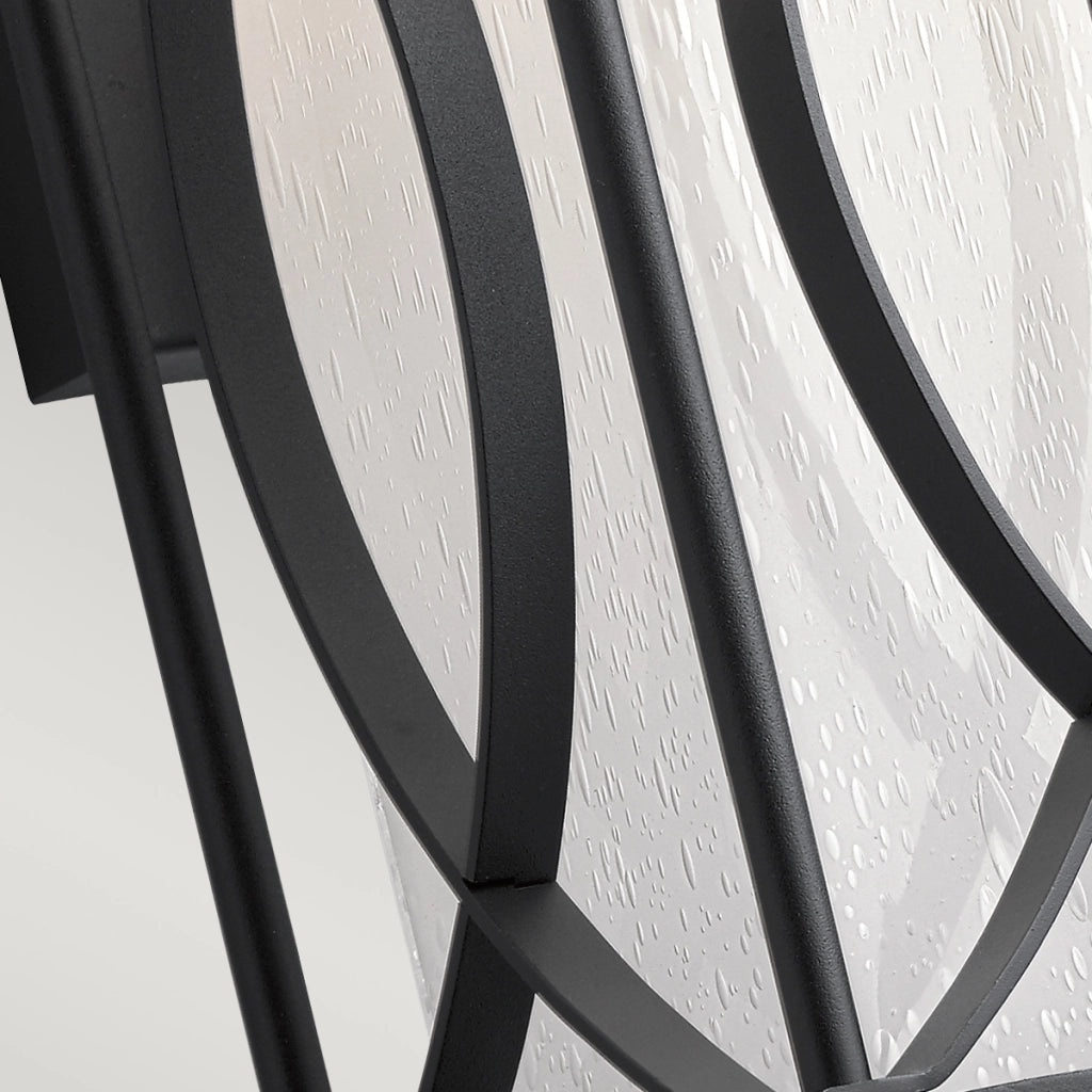 Applique esterno nero testurizzato E27 60W Ashbern Quintiesse