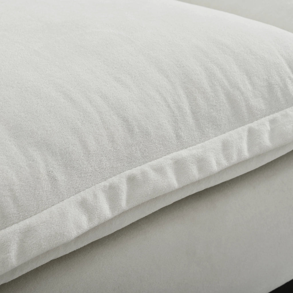 Divano Modulare U-Form con Ottomane e Contenitore ¨C MINIMAL ¨C Chenille, Beige