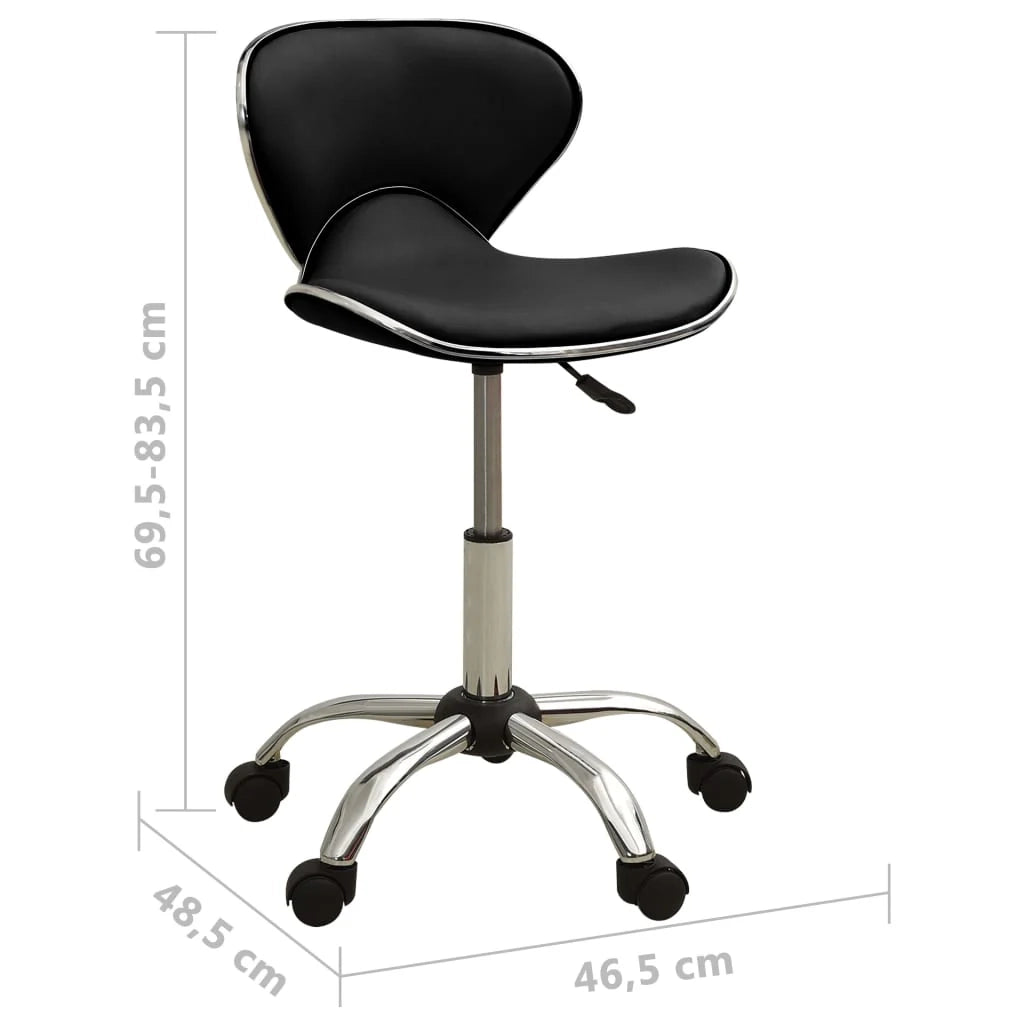 Sedia da ufficio/sedia da studio/sedia per computer in similpelle nera 02_0024041