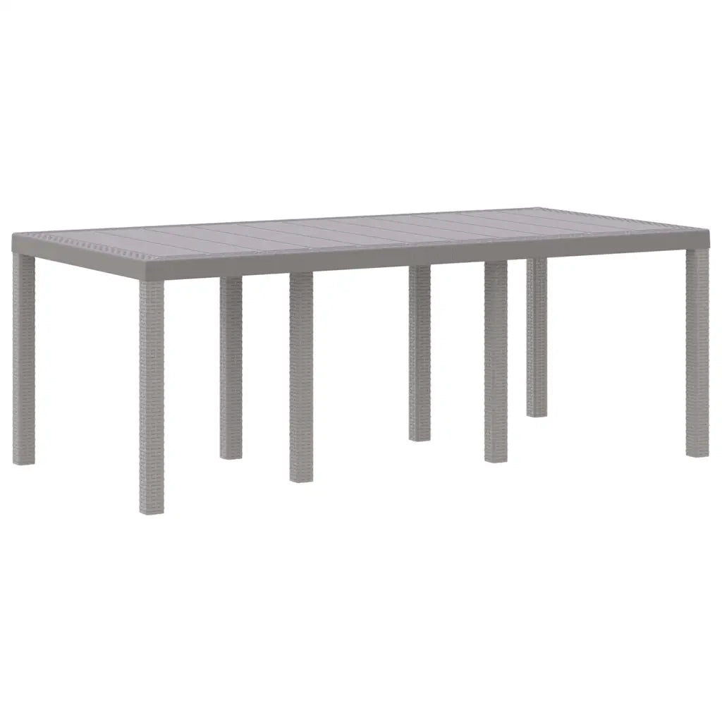 Set da Pranzo per Giardino 7 pcs Grigio chiaro Polipropilene 3378730