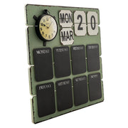Calendario da tavolo verde 70x70x7h