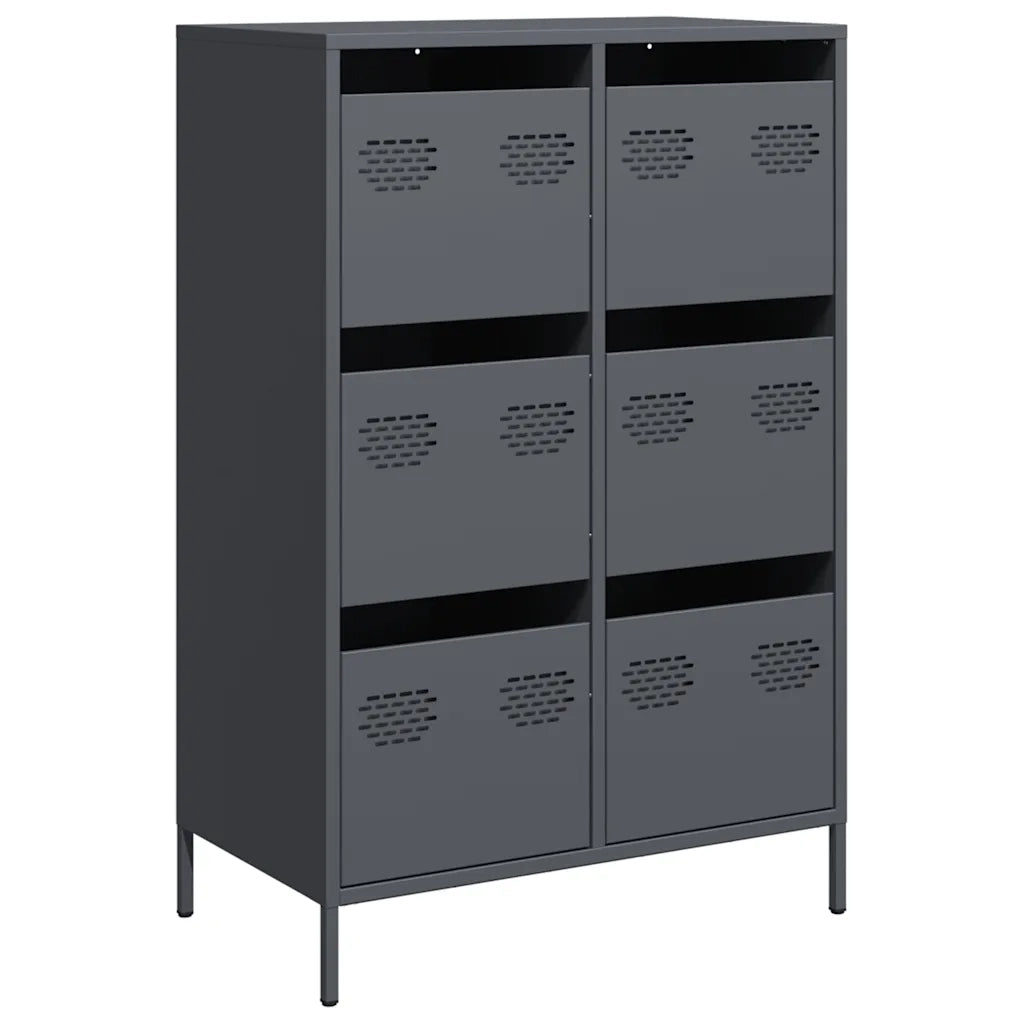 Credenza Antracite 68x39x101,5 cm Acciaio