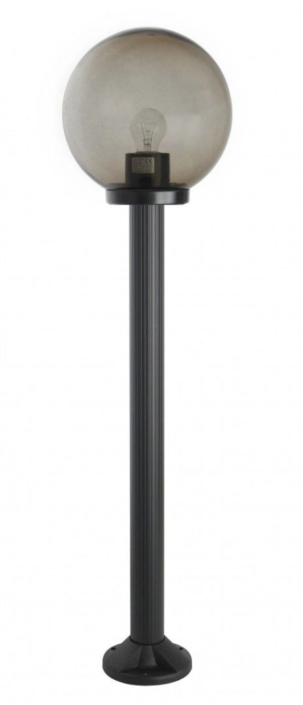Lampada giardino SU-MA 125cm sfera 25cm nera E27 IP43