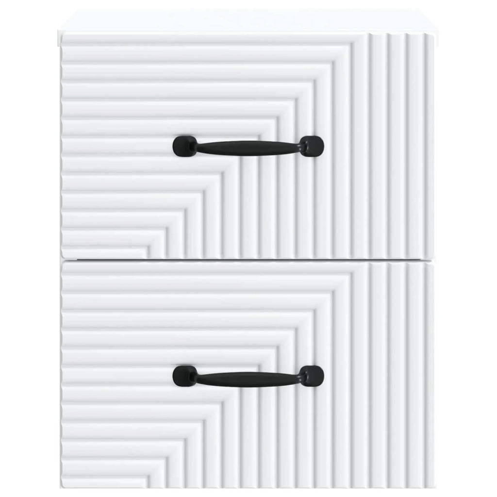 Mobiletto da notte a muro 2 pcs Bianco 34,5 x 33 x 40 cm 898636