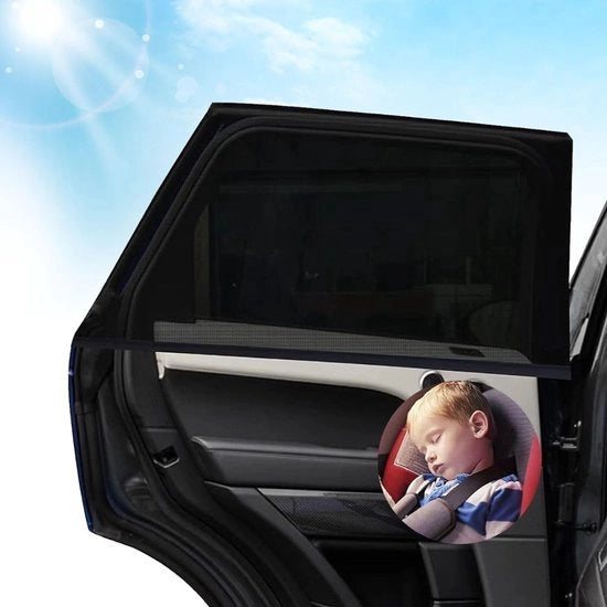 Ombrellone per auto - 2 pezzi - Parasole per laterale - Per bambini e bambini - Protezione UV