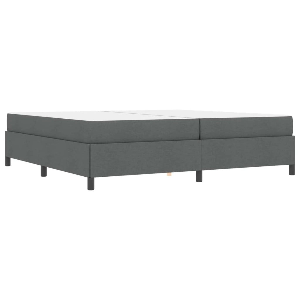 Letto a molle con materasso Grigio scuro 200 x 200 cm Tessuto