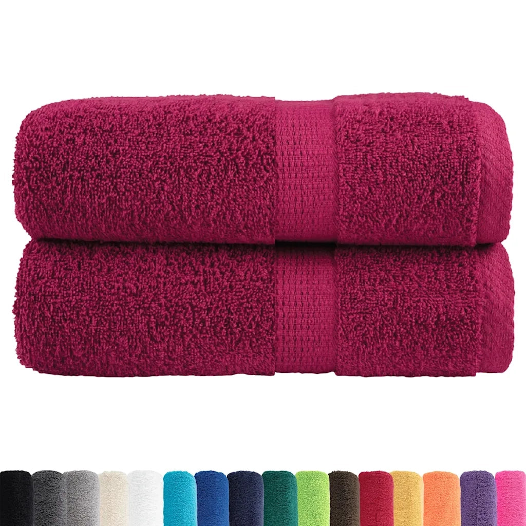 Asciugamani Premium SOLUND 2 pz | Teli per bagno Bordeaux 30x30 cm 600 g/m2