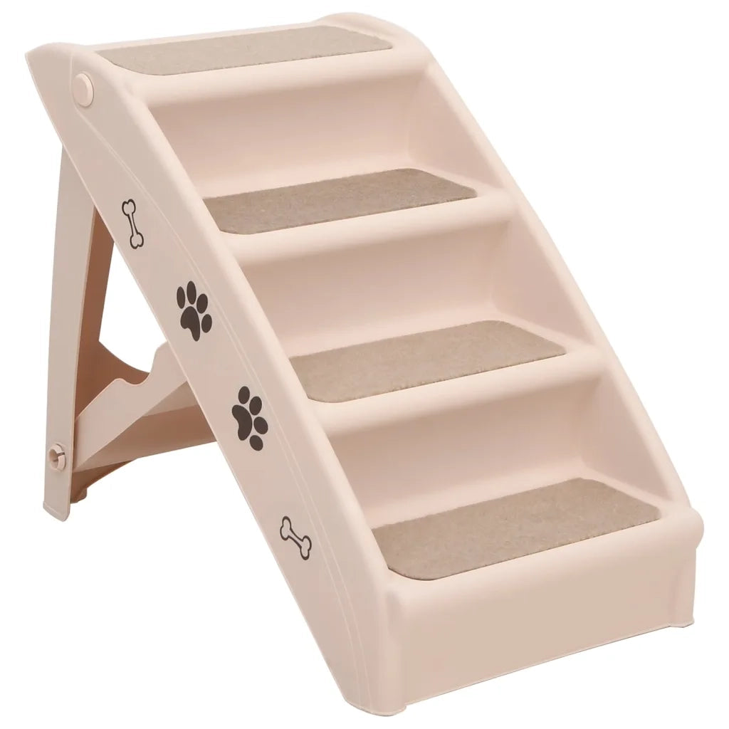 Scala Pieghevole per Cani Crema 62x40x49,5 cm CFW8478525