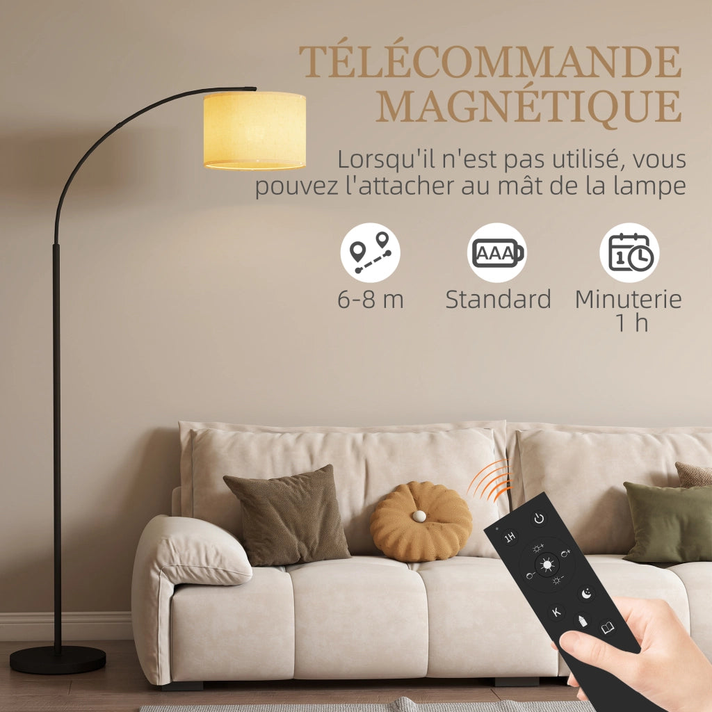 Lampada da terra con telecomando ¨C Minimal ¨C nero