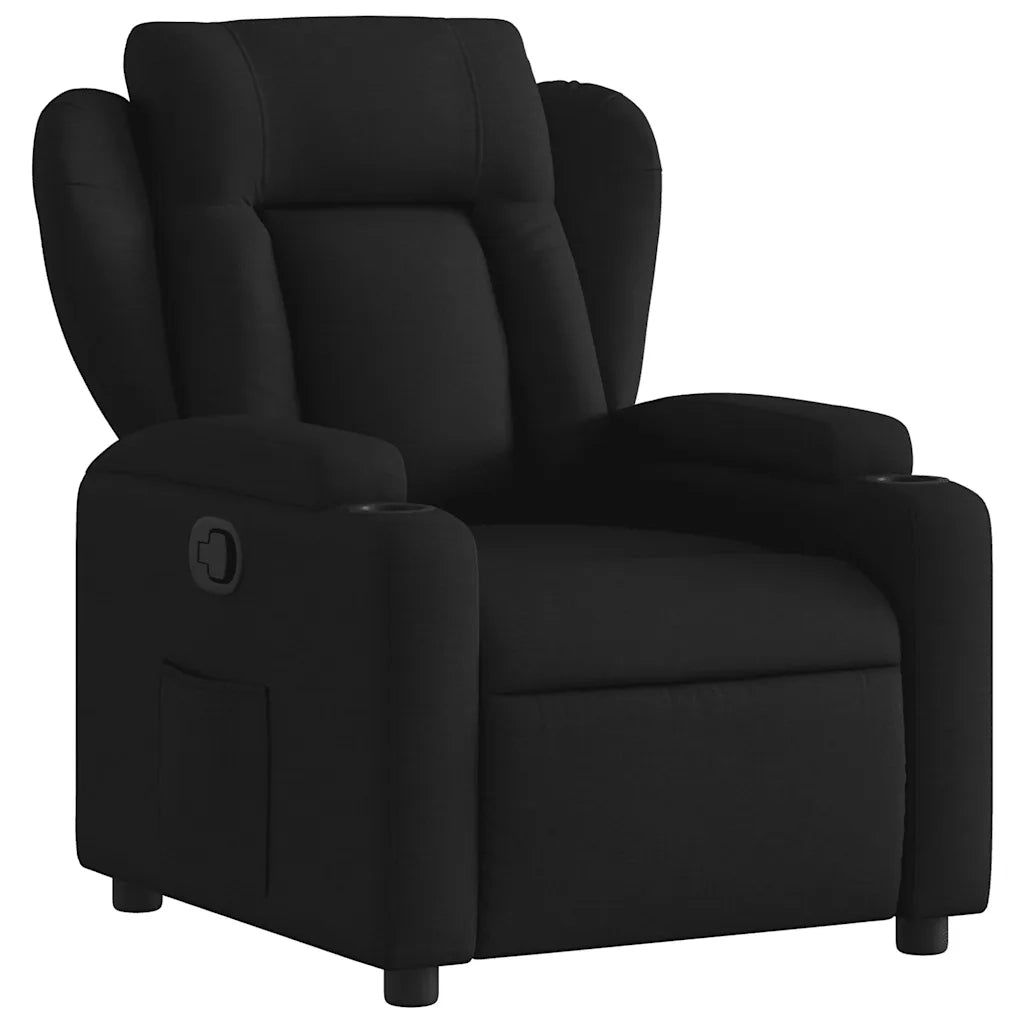 Poltrona reclinabile in tessuto nero 3205566